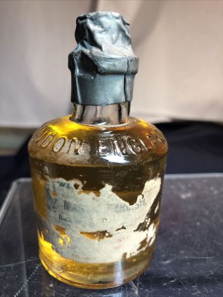 Vintage Winsor/newton London England Glass Bottle Griffin? Embossed On Bottom