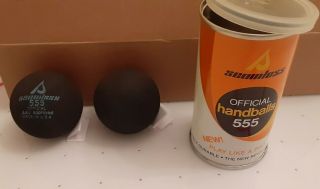 Vintage Seamless Official Handballs 555 2 Balls Rocky Opened