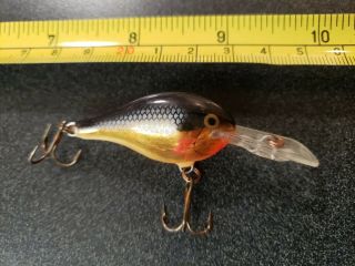 Vintage Rapala Risto Rap Silver Plated Fishing Lure Blk/gold Sm.