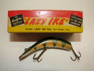 Vintage Lazy Ike Fishing Lure And Box