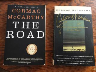 Two Cormac Mccarthy Books - The Road & Blood Meridian - Vintage Large Trade Paper