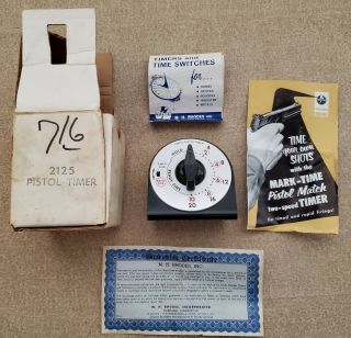 Vintage Pistol Match Timer,  Mark - Time 2125,  Timed & Rapid - Fire - Box & Leaflet
