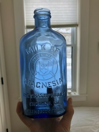 Vintage/antique Cobalt Blue Milk Of Magnesia Bottle