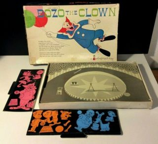 Vintage 1963 Larry Harmon ' s TV Bozo the Clown Colorforms Cartoon Kit READ 2
