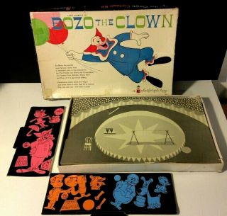 Vintage 1963 Larry Harmon ' s TV Bozo the Clown Colorforms Cartoon Kit READ 3