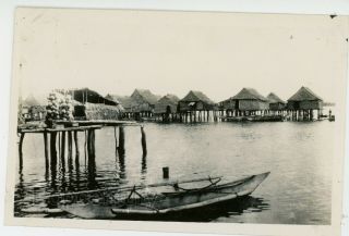 Vintage Photograph 1927 Philippines Zamboanga Taluksango Moro Sea Village Photo