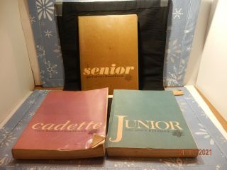 3 Vintage Girl Scout Books.  1963 Cadette,  Junior,  And Senior Handbooks