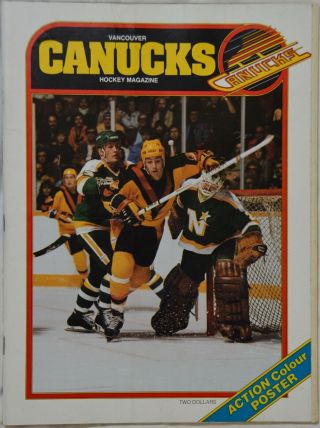 Vancouver Canucks Vs.  Minnesota North Stars Nhl Game Program 1981 Hockey