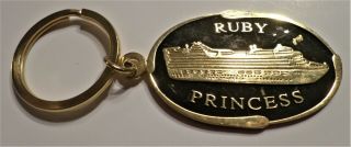 Ms Ruby Princess Cruise Line Key Ring.  Passenger Ocean Liner.  Cruise Ship.  Boats