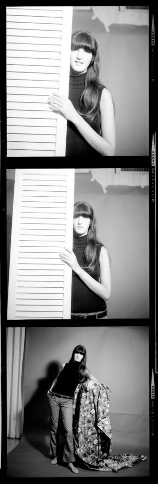 (3) Vintage Pretty Model Negatives 1960s By Harry Amdur Nyc Photographer
