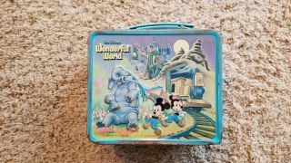 Vintage 1979 Aladdin Walt Disney Magic Kingdom Wonderful World Metal Lunchbox