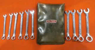 Vintage Craftsman 10 Piece Combination Ignition Wrench Set Complete 1684