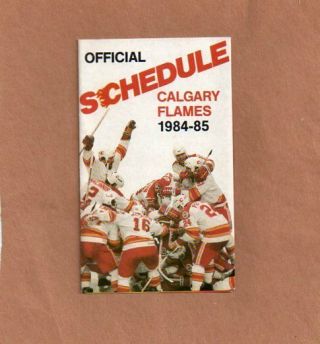 1984 - 85 Calgary Flames Pocket Schedule