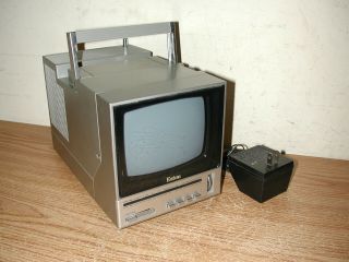 Vintage 1985 Eaton Portable 5 " Tv - Receiver With Am/fm Radio Model 1500