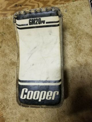 Vintage Cooper Goalie Blocker White Gray
