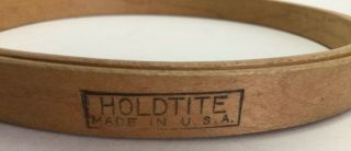 Vintage Gibbs Holdtite Solid Wood 5 " Embroidery Hoop Spring Tension Made In Usa