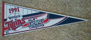 Minnesota Twins 1991 American League Western Division Champions Baseball Pennant