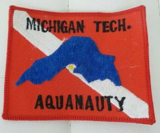 Vintage Michigan Technical University Aquanauty Diving Patch