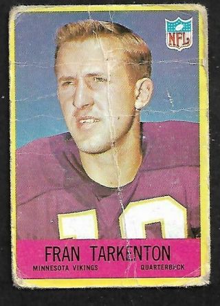 1967 Philadelphia Gum Nfl Football: 106 Fran Tarkenton Qb,  Minnesota Vikings