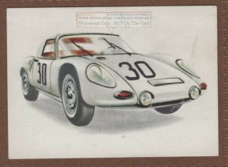 1960s Porsche Sport Coupe Car Automobile Vintage Ad Card