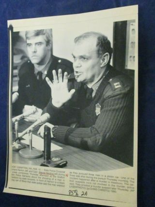 1990 Wayne Harding Richard Hanlon Ma State Police Hq Vintage Wire Press Photo
