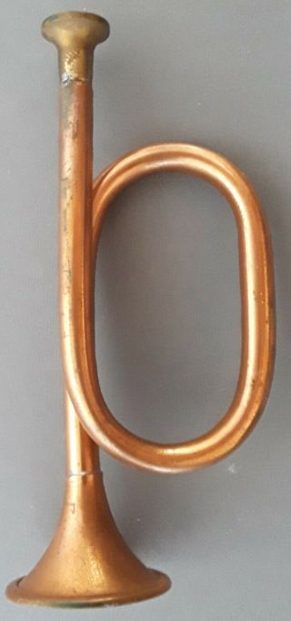 Vintage Miniature Copper & Brass Bugle/hunting Horn