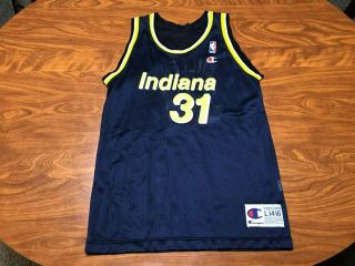 Boys Vintage Champion Indiana Pacers Reggie Miller Jersey Size Youth Large