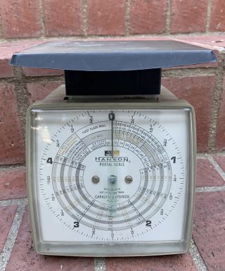 Vintage Hanson March 1974 Postal Scale Capacity 5 Pounds Lbs