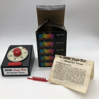 Vintage Unicolor Jingle Bell Programmable Darkroom Photo Timer W.  Germany W/box