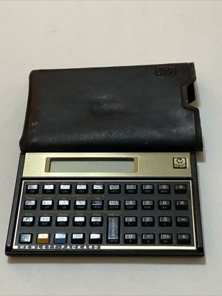 Vintage Hp 12c Financial Calculator With Sleeve
