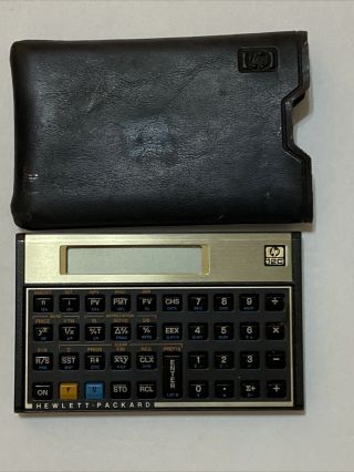 Vintage HP 12C Financial Calculator With Sleeve 2
