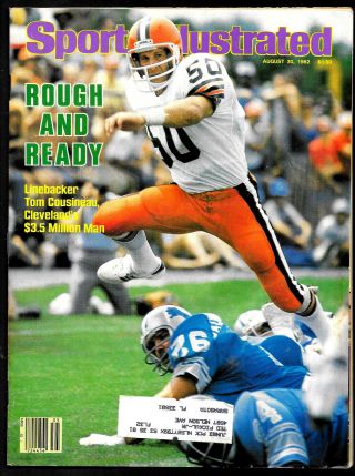 1982 Sports Illustrated Cleveland Browns $3.  5 Million Man Tom Cousineau
