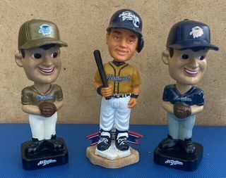 National All Star Game/american League/national League Bobblehead Set Of Three