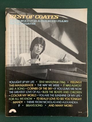 Best Of Coates - Arranged For Advanced Piano By Dan Coates Vintage 1978