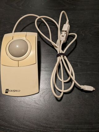 Vintage Microspeed Pc - Trac Deluxe,  Track Ball Mouse