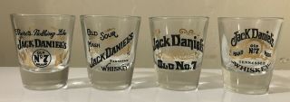 Jack Daniels Vintage Shot Glass Set Of 4
