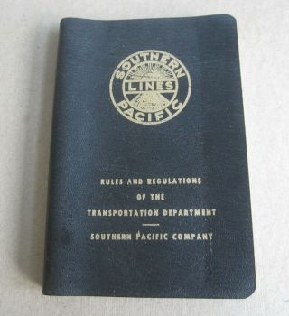 Old Vintage 1969 S.  P.  Railroad - Rule Book - Transportation Department
