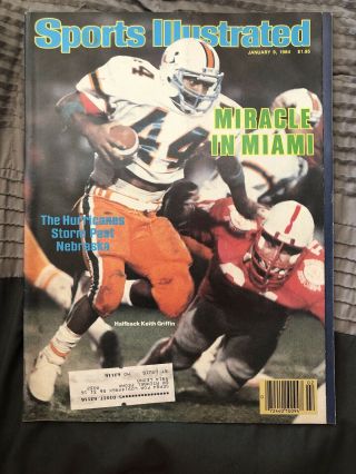 Sports Illustrated January 9 1984 - Keith Griffin Has Address Label On Front