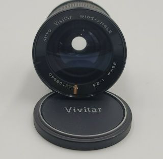 Vintage Vivitar Lens 28mm 1:2.  5 Auto Wide - Angle Screw Mount C4