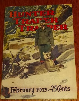 Hunter Trader Trapper,  February 1923 - Trapping Adventures Skunk Trapping