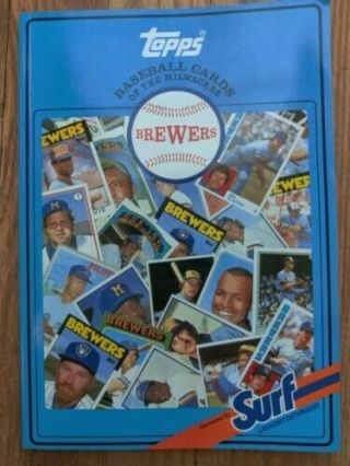 Topps Baseball Cards Of The Milwaukee Brewers (sponsored By Surf Detergent)