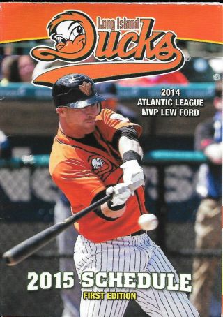 2015 Long Island Ducks Baseball Pocket Schedule - First Edition (atlantic League)