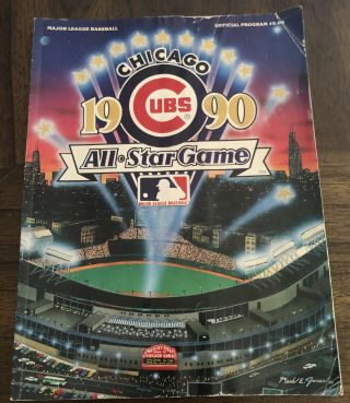 1990 All - Star Game At The Chicago Cubs Wrigley Field Exclusive Official Program