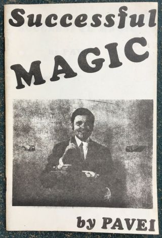 Vintage Successful Magic By Pavel Josef Manas Top Magic Book