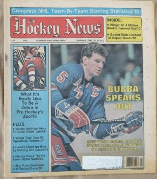 Barry Beck - York Rangers - The Hockey News - November 1,  1985