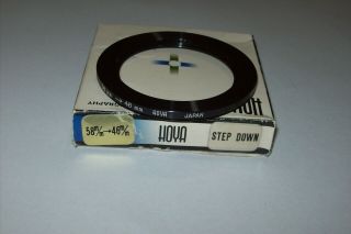 Vintage Hoya 58 - 46mm Step Down Filter Ring Made In Japan