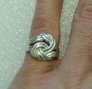 Vintage 925 Sterling Silver Celtic Knot Ring Size 7¾
