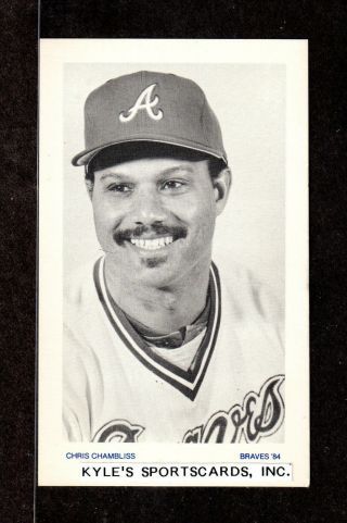 1984 Chris Chamblss Atlanta Braves Unsigned 3 X 5 B&w Team Issue Photo 2