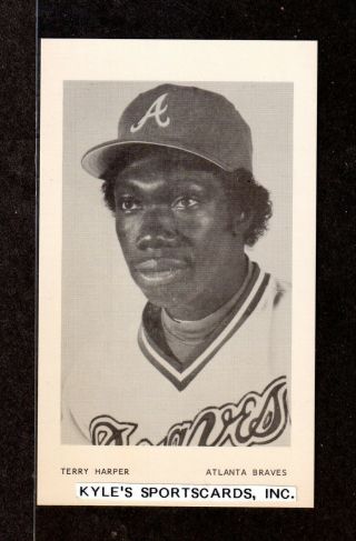 1982 Terry Harper Atlanta Braves Unsigned 3 X 5 Team Issue Photo Card 2