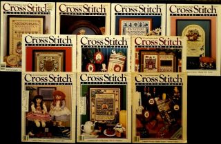 (10) Cross Stitch & Country Crafts Books - Craftways - Vintage - 1985,  1986 & 1987